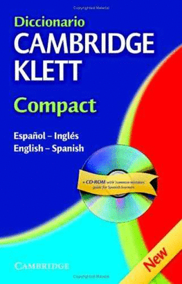 NEW DICCIONARIO CAMBRIDGE KLETT COMPACT + CD (ESP/INGL/ING/ESP)