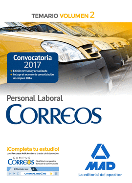 ED17 PERSONAL LABORAL DE CORREOS Y TELGRAFOS. TEMARIO VOLUMEN 2