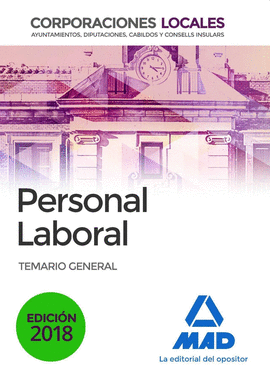 ED18 PERSONAL LABORAL DE CORPORACIONES LOCALES. TEMARIO GENERAL