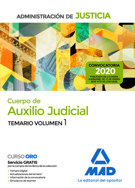 TEMARIO 1CUERPO DE AUXILIO JUDICIAL DE LA ADMINISTRACIN DE JUSTICIA