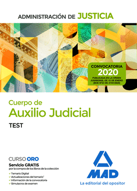 2020 CUERPO DE AUXILIO JUDICIAL DE LA ADMINISTRACIN DE JUSTICIA. TEST