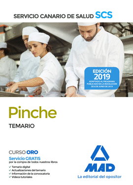 2019  TEMARIO PINCHE SERVICIO CANARIO SALUD
