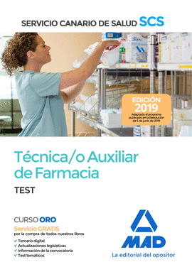 2019 TEST TECNICO AUXILIAR FARMACIA SERVICIO CANARIO SALUD
