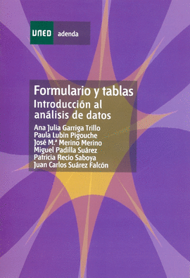 FORMULARIO Y TABLAS. INTRODUCCIN AL ANLISIS DE DATOS
