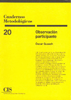 OBSERVACION PARTICIPANTE--CUADERNOS METODOLOGICOS 20