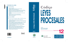 CODIGO LEYES PROCESALES 2012