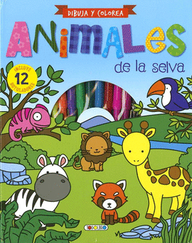 ANIMALES DE LA SELVA ( DIBUJA Y COLOREA )