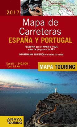 MAPA DE CARRETERAS DE ESPAA Y PORTUGAL 1:340.000, 2017