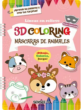 3D COLORING. MÁSCARAS DE ANIMALES 3D COLORING. MÁSCARAS DE ANIMALES