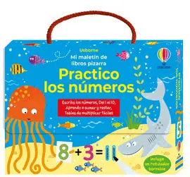 PRACTICO LOS NUMEROS MALETIN CON 4 LIBROS PIZARRA
