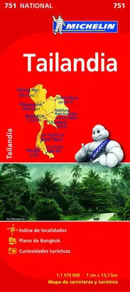 TAILANDIA - MAPA NACIONAL (751)
