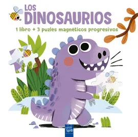 LOS DINOSAURIOS. 1 LIBRO+3 PUZLES MAGNÈTICOS PROGRESIVOS