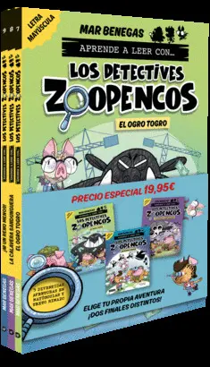 PACK APRENDE A LEER CON..LOS DETECTIVES ZOOPENCOS! 7,8 Y 9: EN LETRA MAYÚSCU
