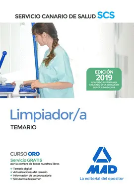 2019 LIMPIADOR/A DEL SERVICIO CANARIO DE SALUD. TEMARIO