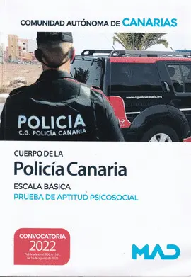 2022 PRUEBAS DE ACTITUD PSICOSOCIAL CUERPO POLICIA CANARIA ESCALA BASICA VOL 2