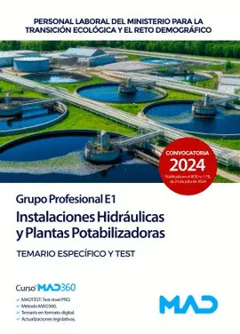 INSTALACIONES HIDRÁULICAS Y PLANTAS POTABILIZADORAS.  (GRUPO PROFESIONAL E1). PE