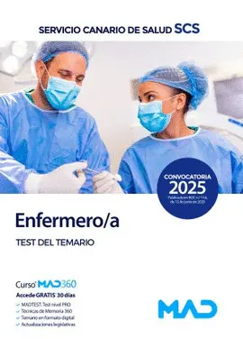 2025 Test Enfermeros/As Servicio Canario Salud