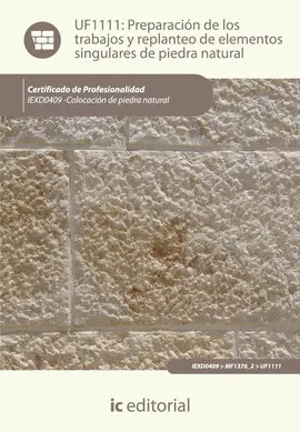 CF PREPARACIÓN DE LOS TRABAJOS Y REPLANTEO DE ELEMENTOS SINGULARES DE PIEDRA NATURA