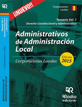 Temario Vol. 1 Administrativos de Administracion Local Corporaciones