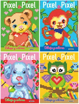 PIXEL A PIXEL ( OSO ). DIBUJA Y COLOREA