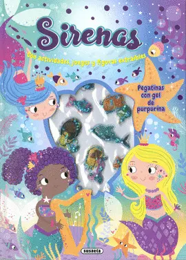 SIRENAS. PEGATINAS CON GEL DE PURPURINA