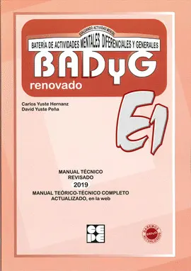 BADYG E1. MANUAL TÉCNICO