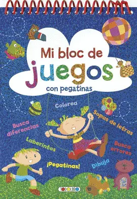 MI BLOC DE JUEGOS CON PEGATINAS ( AZUL ) MI BLOC DE JUEGOS CON PEGATINAS ( AZUL )