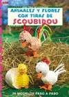 ANIMALES Y FLORES CON TIRAS DE SCOUBIDOU