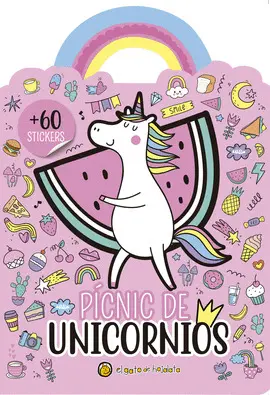 PICNIC DE UNICORNIOS. COLOREAR Y PEGATINAS