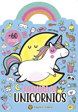 PIJAMADA DE UNICORNIOS. COLOREAR Y PEGATINAS PIJAMADA DE UNICORNIOS. COLOREAR Y PEGATINAS