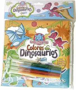 COLORES DE DINOSAURIOS. PINTA Y BORRA CON AGUA
