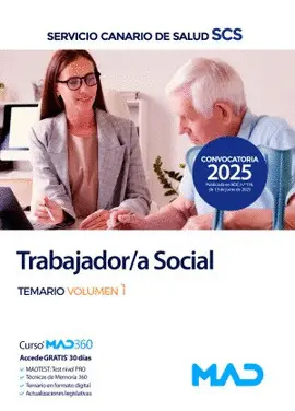 2025 Temario Volumen 1 Trabajador/A Social Servicio Canario de Salud