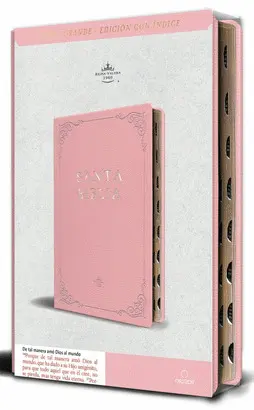 Biblia Rvr 1960 Simil Piel Rosada Tamaño Manual Nombres de Dios