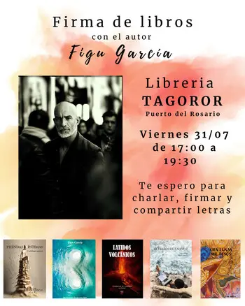 Firma de libros Figu García el Viernes 31 a...